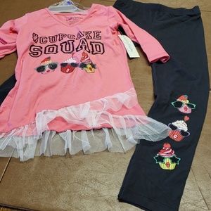 Girl's Cupcake Squad Outfit Size XS 4/5